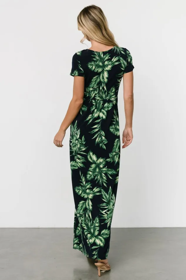Women Maxi Dresses Baltic Born Soleil Maxi Dress Black Leaf Print Women Maxi Dresses Baltic Born Soleil Maxi Dress Black Leaf Print