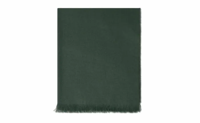 WomenMen Dark Green Fine Cashmere Scarf Manolo Blahnik Scarves