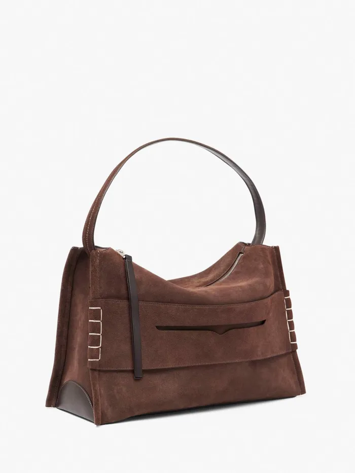WomenMen Top Handle Bags JW Anderson LARGE LOAFER BAG 8211 SUEDE SHOULDER BAG Brown WomenMen Top Handle Bags JW Anderson LARGE LOAFER BAG 8211 SUEDE SHOULDER BAG Brown