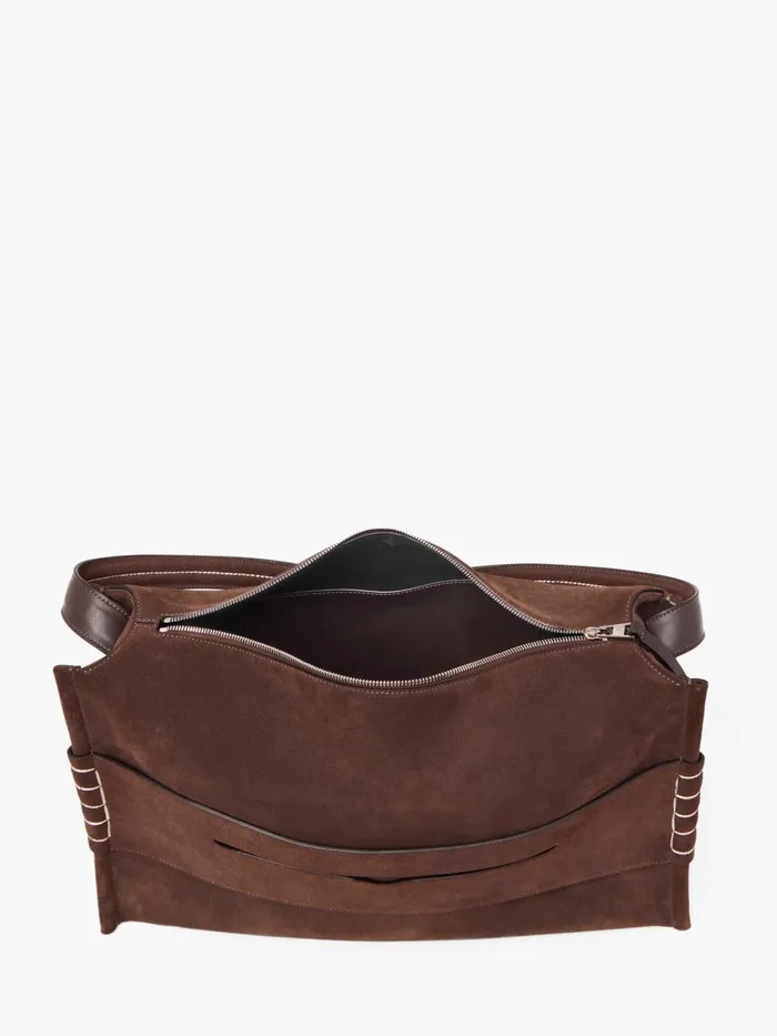 WomenMen Top Handle Bags JW Anderson LARGE LOAFER BAG 8211 SUEDE SHOULDER BAG Brown WomenMen Top Handle Bags JW Anderson LARGE LOAFER BAG 8211 SUEDE SHOULDER BAG Brown
