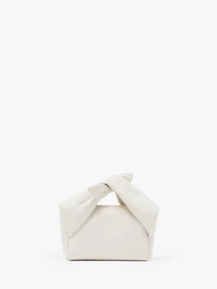 WomenMen Twister Bag JW Anderson MEDIUM BOW TWISTER 8211 LEATHER TOP HANDLE BAG Off White WomenMen Twister Bag JW Anderson MEDIUM BOW TWISTER 8211 LEATHER TOP HANDLE BAG Off White