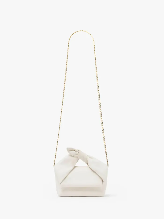 WomenMen Twister Bag JW Anderson MEDIUM BOW TWISTER 8211 LEATHER TOP HANDLE BAG Off White WomenMen Twister Bag JW Anderson MEDIUM BOW TWISTER 8211 LEATHER TOP HANDLE BAG Off White