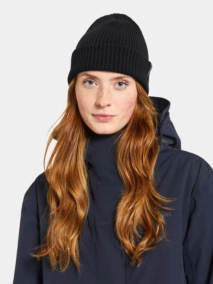 WomenMenYouth Delmar Beanie Black Didriksons Hats and Caps