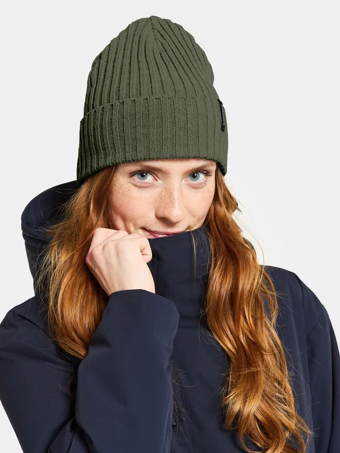 WomenMenYouth Laken Beanie Deep Green Didriksons Hats and Caps