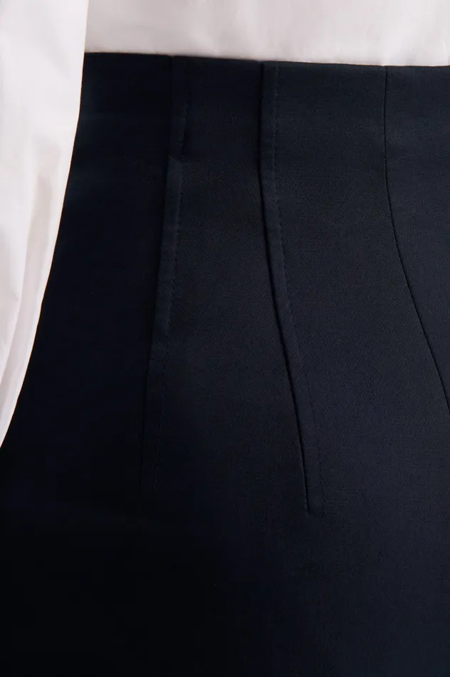 Women MERCERISED COTTON TROUSER NAVY Trousers Scanlan Theodore Women MERCERISED COTTON TROUSER NAVY Trousers Scanlan Theodore
