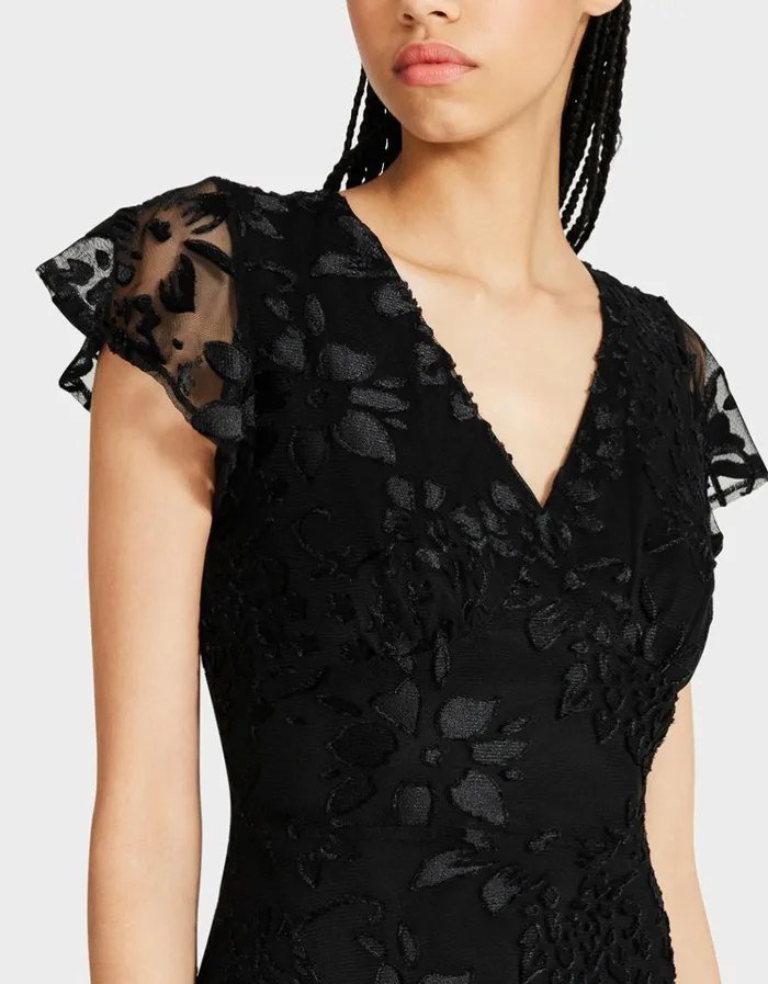 Women MERLIN MIDI DRESS BLACK Betsey Johnson