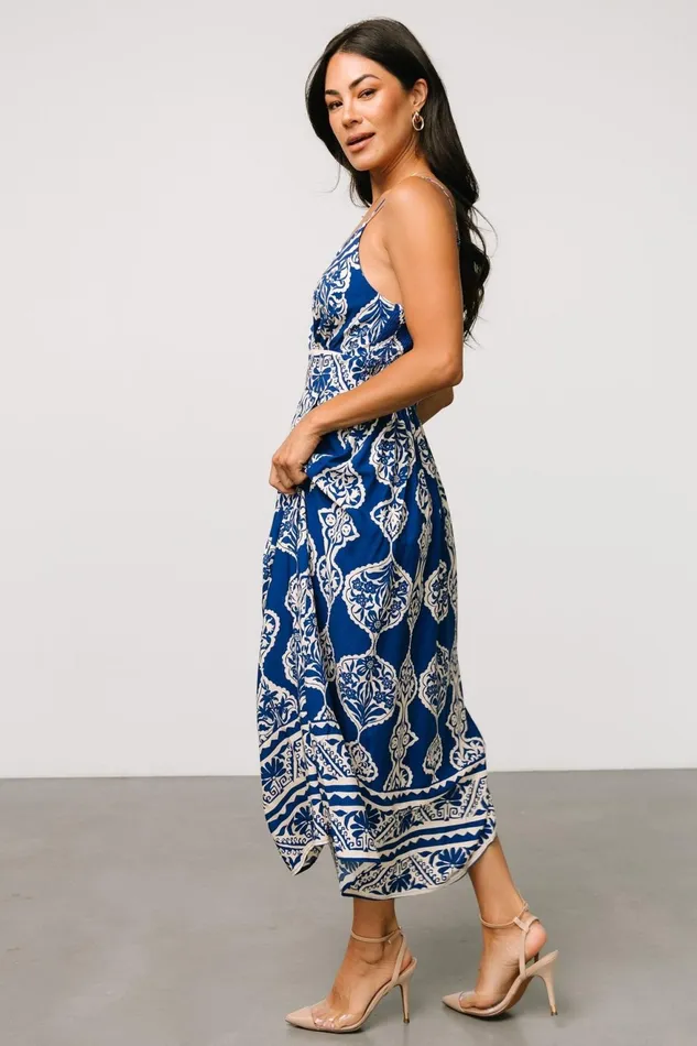 Women Midi Dresses Baltic Born Delia Midi Dress Blue Print