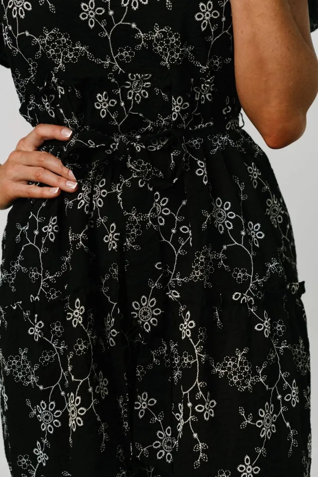 Women Midi Dresses Baltic Born Odeya Tiered Midi Dress Black White Women Midi Dresses Baltic Born Odeya Tiered Midi Dress Black White