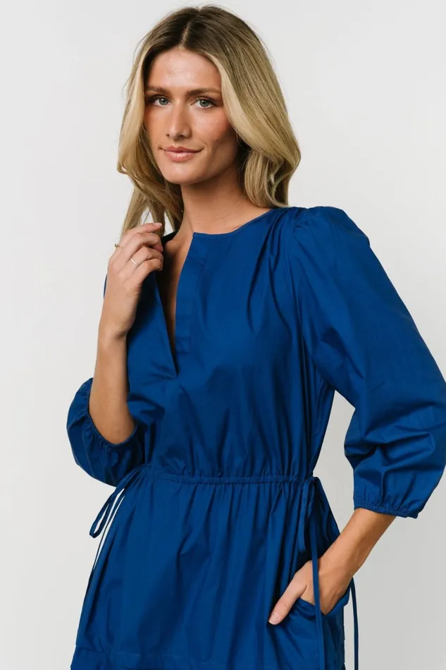 Women Midi Dresses Baltic Born Santa Fe Poplin Midi Dress Cobalt Women Midi Dresses Baltic Born Santa Fe Poplin Midi Dress Cobalt