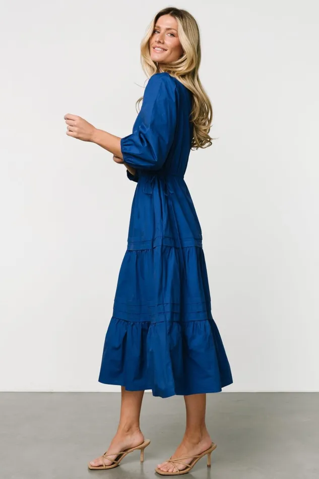 Women Midi Dresses Baltic Born Santa Fe Poplin Midi Dress Cobalt Women Midi Dresses Baltic Born Santa Fe Poplin Midi Dress Cobalt