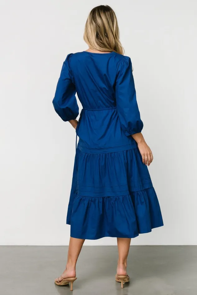 Women Midi Dresses Baltic Born Santa Fe Poplin Midi Dress Cobalt Women Midi Dresses Baltic Born Santa Fe Poplin Midi Dress Cobalt