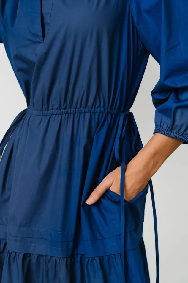 Women Midi Dresses Baltic Born Santa Fe Poplin Midi Dress Cobalt Women Midi Dresses Baltic Born Santa Fe Poplin Midi Dress Cobalt
