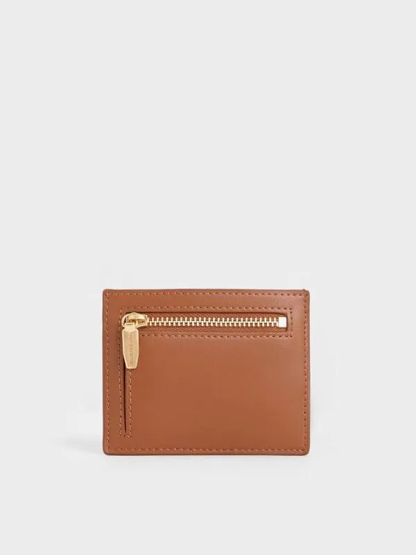Women Midori Geometric Card Holder 8211 Tan CHARLES and KEITH Card Holders