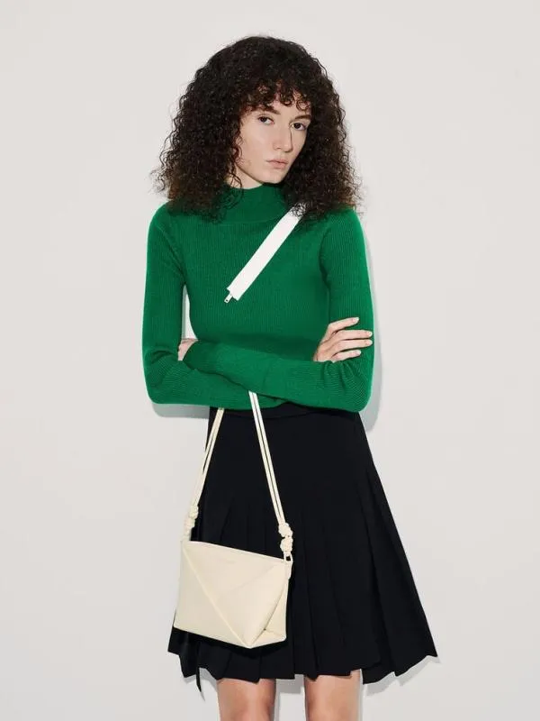 Women Midori Geometric Crossbody Bag 8211 Cream CHARLES and KEITH Crossbody Bags