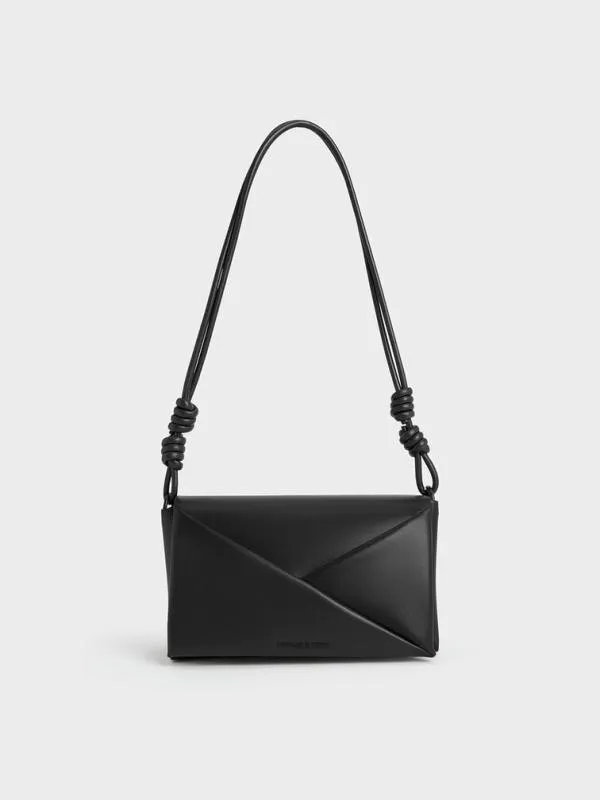 Women Midori Geometric Shoulder Bag 8211 Jet Black CHARLES and KEITH Shoulder Bags Women Midori Geometric Shoulder Bag 8211 Jet Black CHARLES and KEITH Shoulder Bags