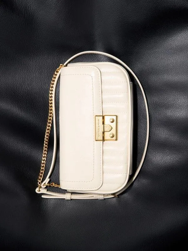 Women Mini Donna CrinkleEffect Bag 8211 Cream CHARLES and KEITH Phone Pouches