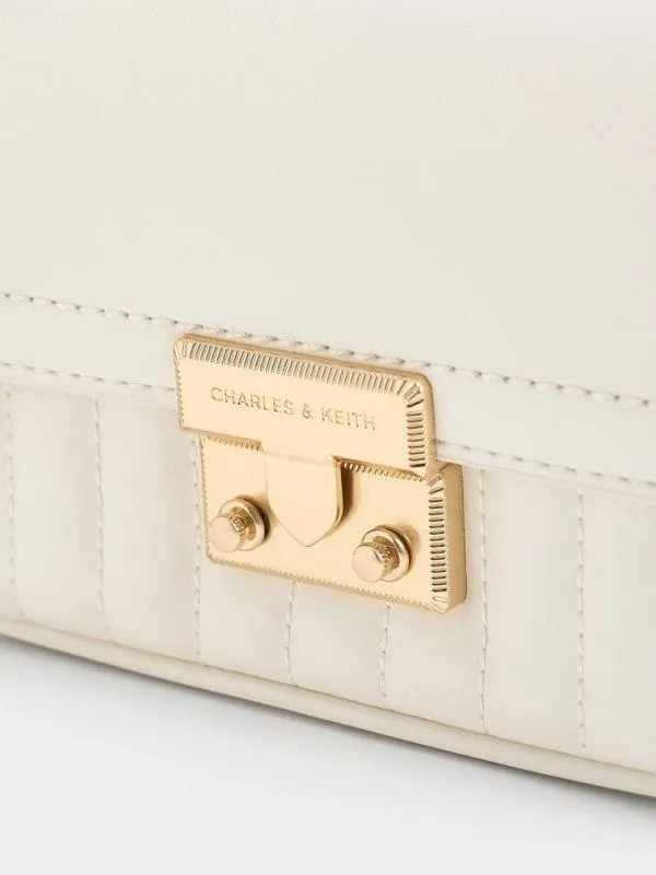 Women Mini Donna CrinkleEffect Bag 8211 Cream CHARLES and KEITH Phone Pouches