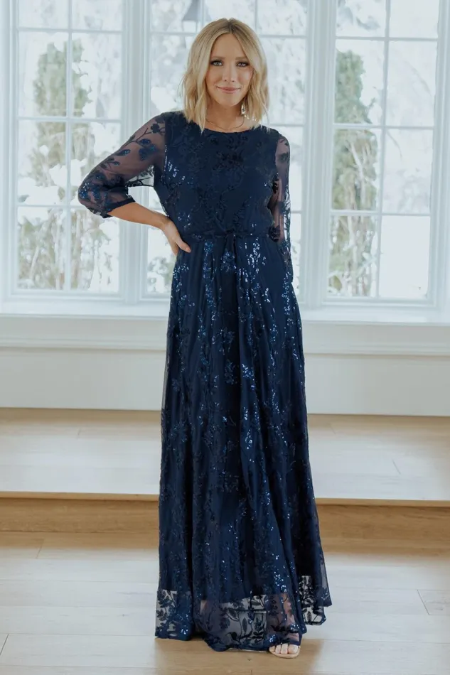 Women Mother Of The Bride Baltic Born Destiny Sequin Maxi Dress Navy Women Mother Of The Bride Baltic Born Destiny Sequin Maxi Dress Navy