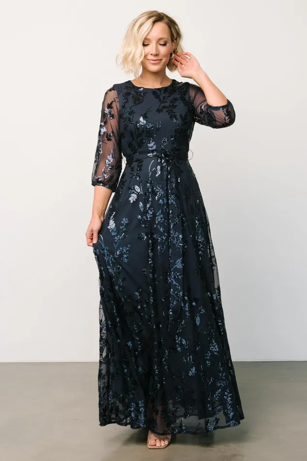 Women Mother Of The Bride Baltic Born Destiny Sequin Maxi Dress Navy Women Mother Of The Bride Baltic Born Destiny Sequin Maxi Dress Navy