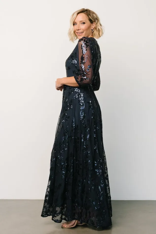 Women Mother Of The Bride Baltic Born Destiny Sequin Maxi Dress Navy Women Mother Of The Bride Baltic Born Destiny Sequin Maxi Dress Navy