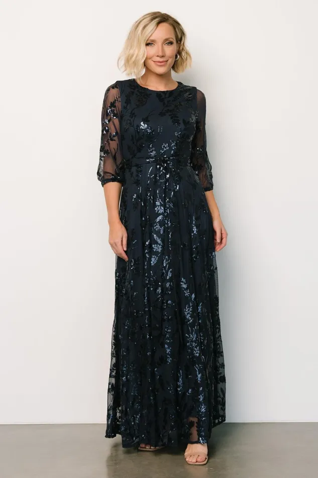 Women Mother Of The Bride Baltic Born Destiny Sequin Maxi Dress Navy Women Mother Of The Bride Baltic Born Destiny Sequin Maxi Dress Navy