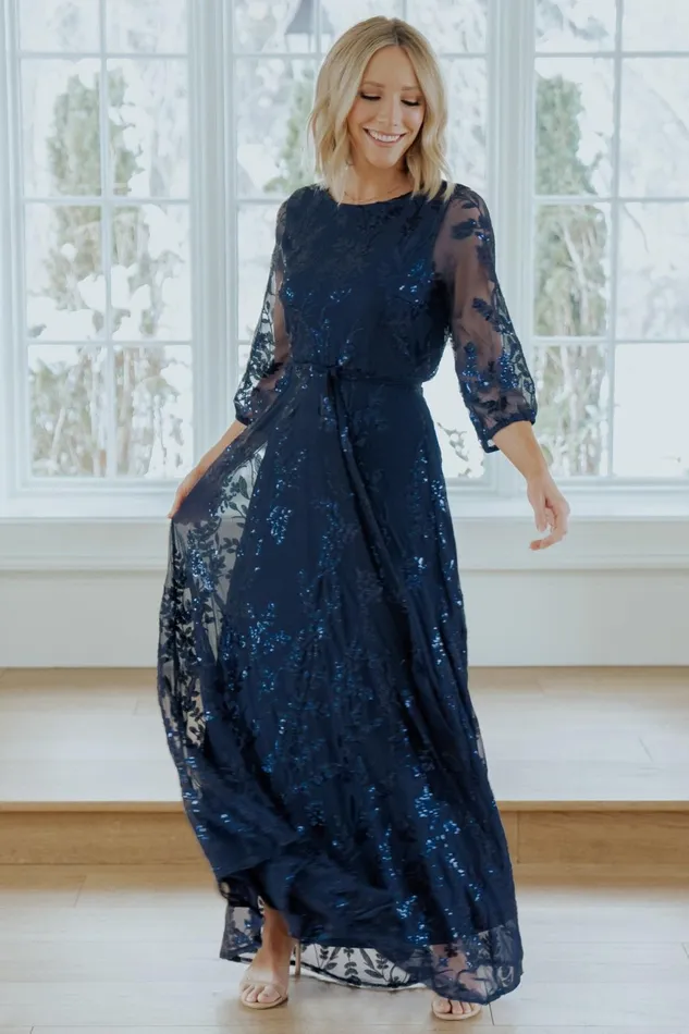 Women Mother Of The Bride Baltic Born Destiny Sequin Maxi Dress Navy Women Mother Of The Bride Baltic Born Destiny Sequin Maxi Dress Navy