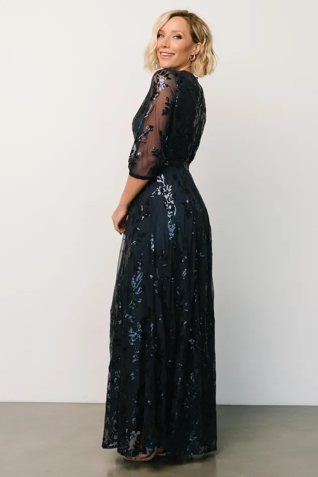 Women Mother Of The Bride Baltic Born Destiny Sequin Maxi Dress Navy Women Mother Of The Bride Baltic Born Destiny Sequin Maxi Dress Navy