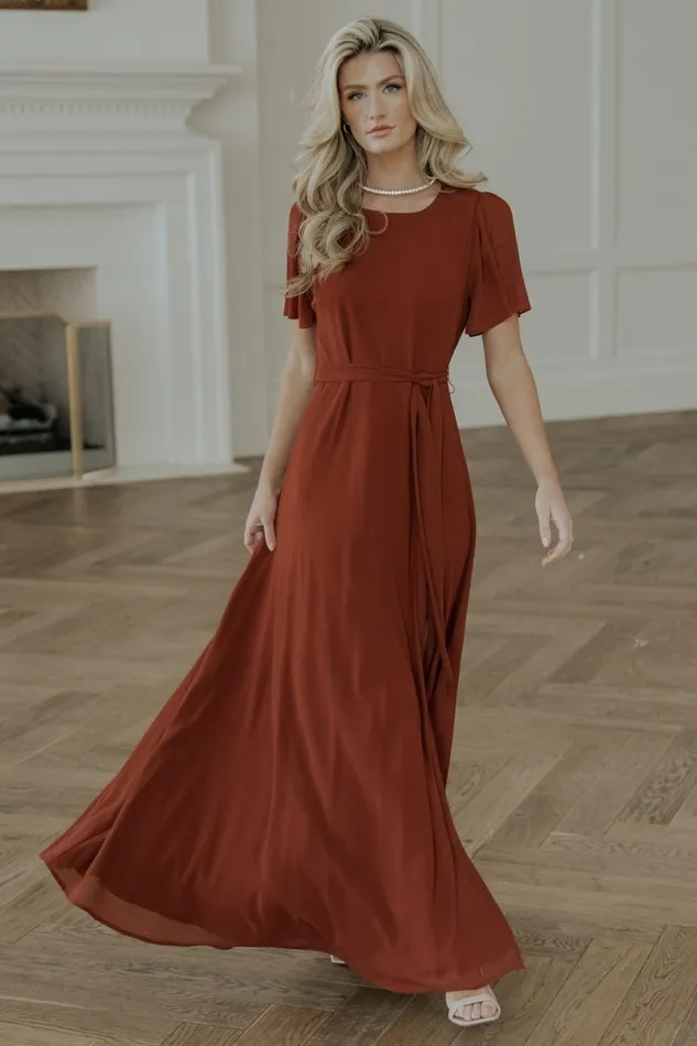 Women Mother Of The Bride Baltic Born Naomi Short Sleeve Maxi Dress Cinnamon Women Mother Of The Bride Baltic Born Naomi Short Sleeve Maxi Dress Cinnamon