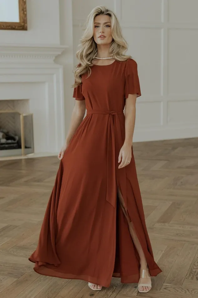 Women Mother Of The Bride Baltic Born Naomi Short Sleeve Maxi Dress Cinnamon Women Mother Of The Bride Baltic Born Naomi Short Sleeve Maxi Dress Cinnamon