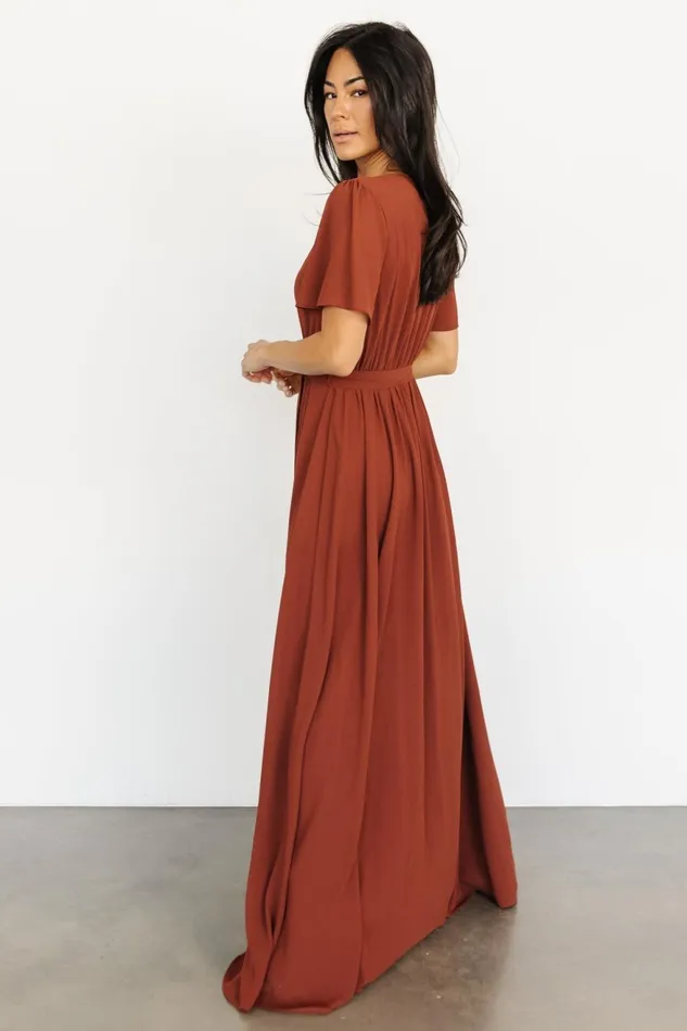 Women Mother Of The Bride Baltic Born Naomi Short Sleeve Maxi Dress Cinnamon Women Mother Of The Bride Baltic Born Naomi Short Sleeve Maxi Dress Cinnamon