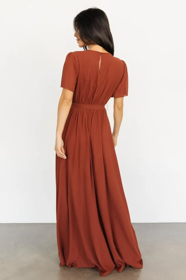 Women Mother Of The Bride Baltic Born Naomi Short Sleeve Maxi Dress Cinnamon Women Mother Of The Bride Baltic Born Naomi Short Sleeve Maxi Dress Cinnamon