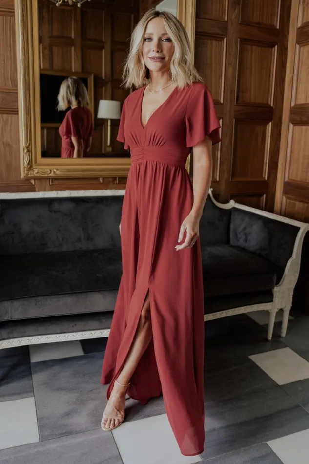 Women Mother Of The Bride Baltic Born Ramona Maxi Dress Terracotta