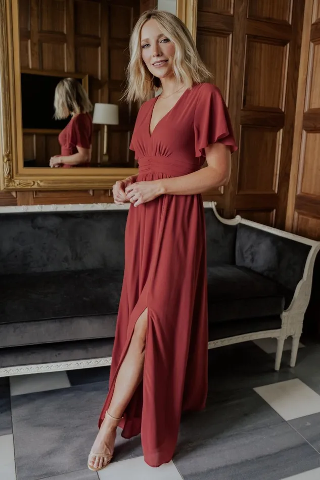 Women Mother Of The Bride Baltic Born Ramona Maxi Dress Terracotta