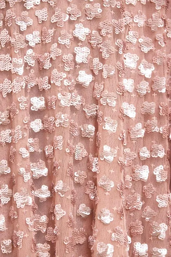 Women Needle and Thread Glisten Long Sleeve Ankle Gown Pink Women Needle and Thread Glisten Long Sleeve Ankle Gown Pink