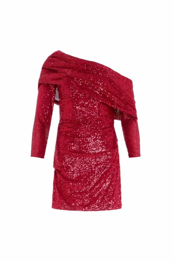 Women Needle and Thread Nova OneShoulder Micro Mini Dress Red Women Needle and Thread Nova OneShoulder Micro Mini Dress Red