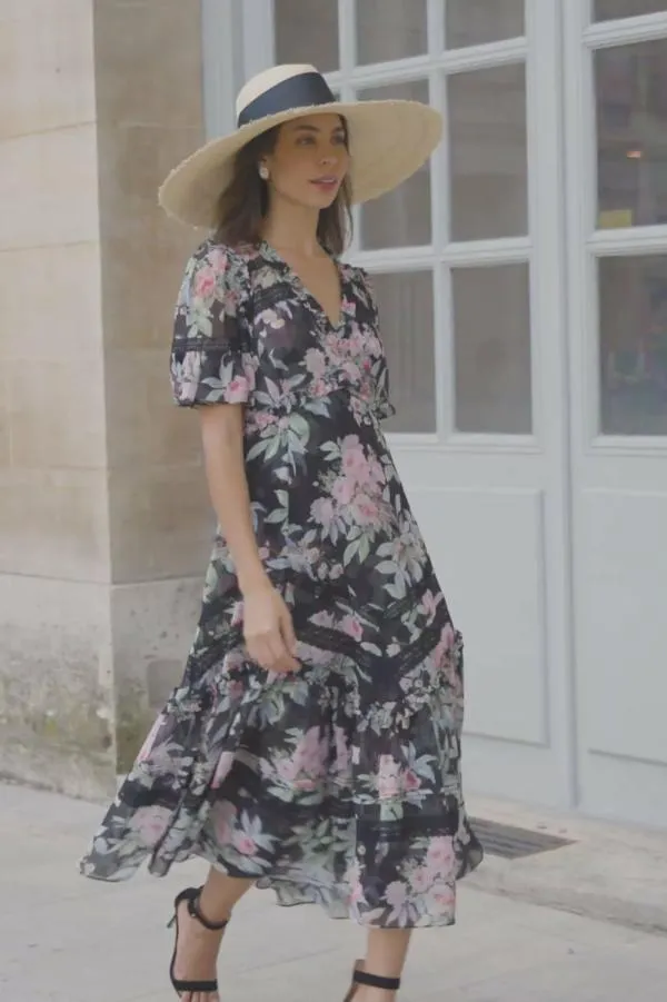 Women Needle and Thread Paradise Garden Sonata Georgette Ballerina Dress Black Women Needle and Thread Paradise Garden Sonata Georgette Ballerina Dress Black