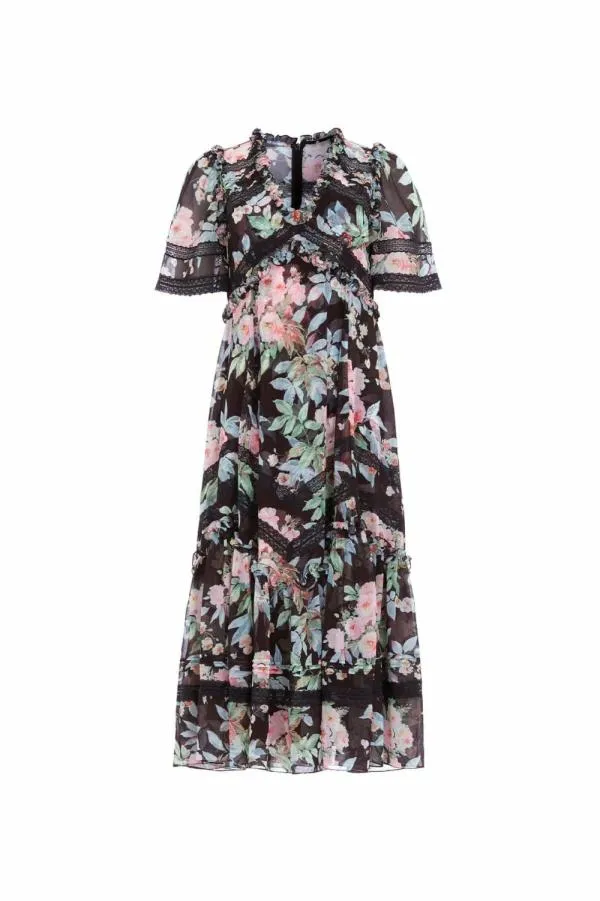 Women Needle and Thread Paradise Garden Sonata Georgette Ballerina Dress Black Women Needle and Thread Paradise Garden Sonata Georgette Ballerina Dress Black