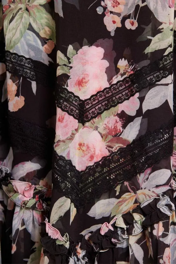 Women Needle and Thread Paradise Garden Sonata Georgette Ballerina Dress Black Women Needle and Thread Paradise Garden Sonata Georgette Ballerina Dress Black