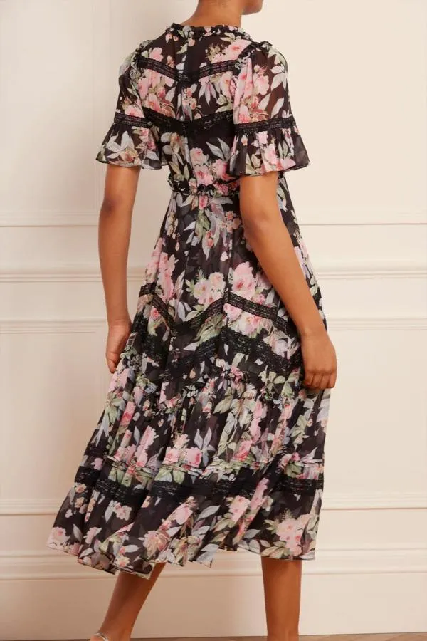 Women Needle and Thread Paradise Garden Sonata Georgette Ballerina Dress Black Women Needle and Thread Paradise Garden Sonata Georgette Ballerina Dress Black