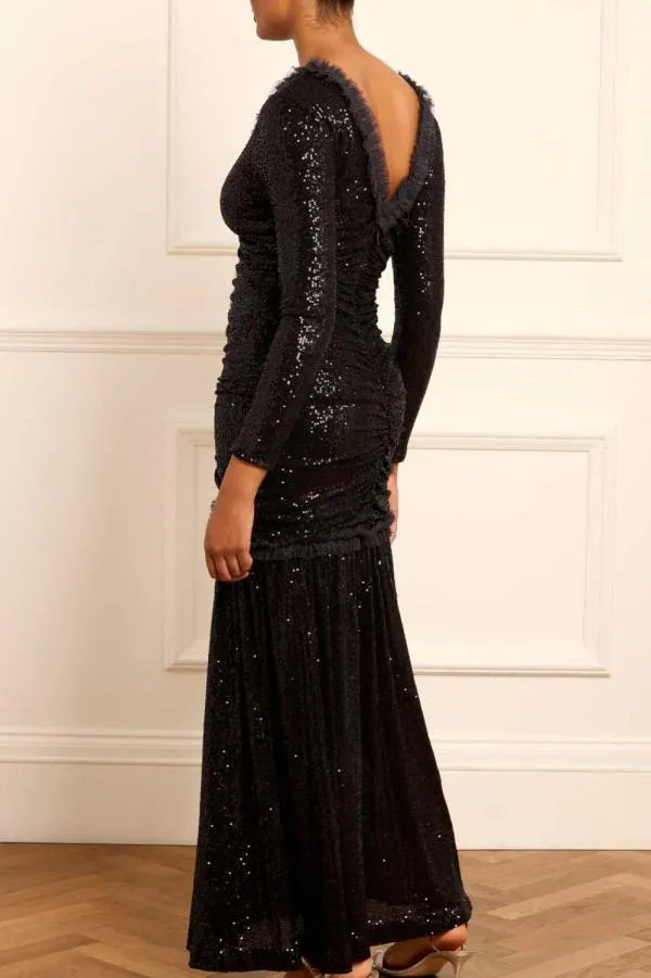Women Needle and Thread Starlight Long Sleeve Gown Black Women Needle and Thread Starlight Long Sleeve Gown Black