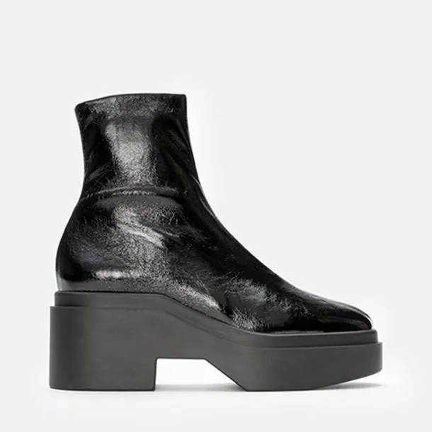 Women NELLE Stretch Naplak Black Clergerie Ankle Boots