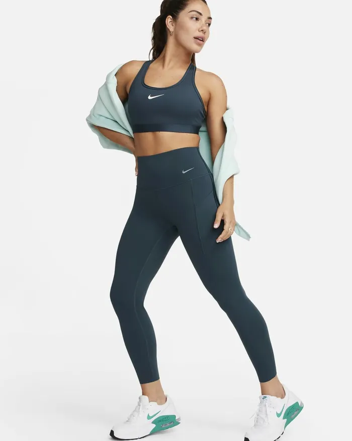 Women Nike Leggings Universa Deep Jungleblack