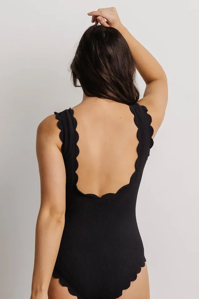 Women One Piece Baltic Born Roatn Scalloped One Piece Black Women One Piece Baltic Born Roatn Scalloped One Piece Black