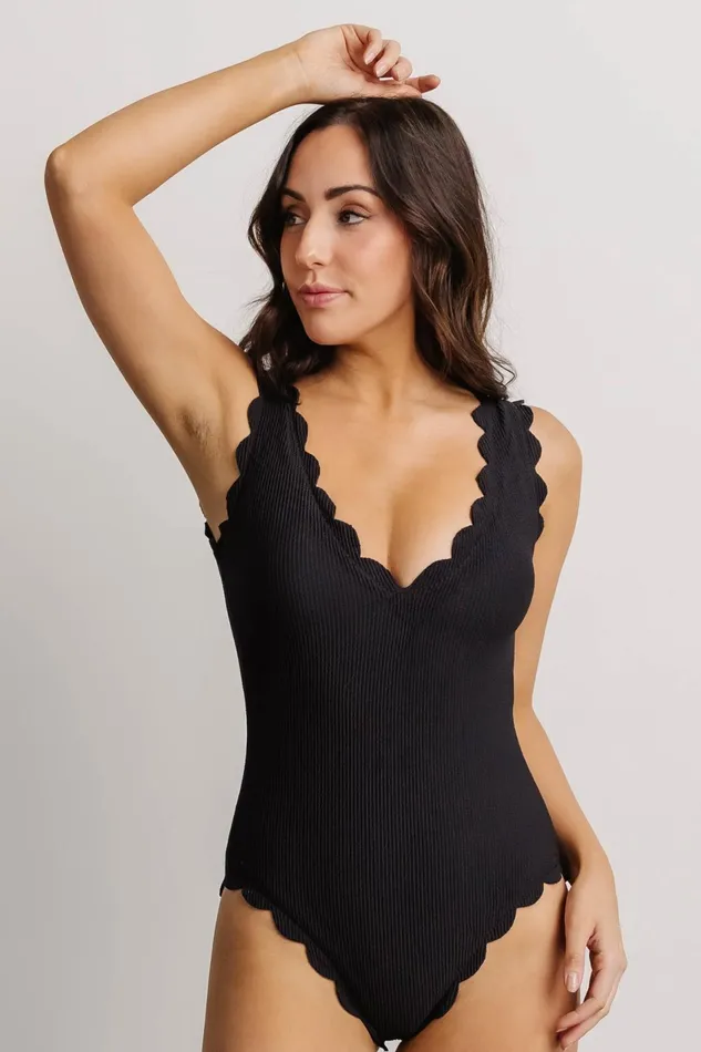 Women One Piece Baltic Born Roatn Scalloped One Piece Black Women One Piece Baltic Born Roatn Scalloped One Piece Black