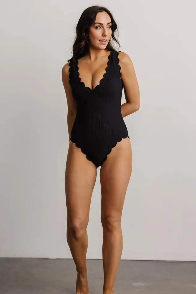 Women One Piece Baltic Born Roatn Scalloped One Piece Black Women One Piece Baltic Born Roatn Scalloped One Piece Black