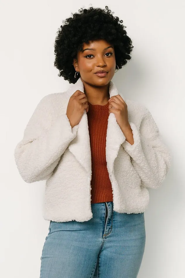 Women Outerwear Baltic Born Crest Sherpa Jacket Off White