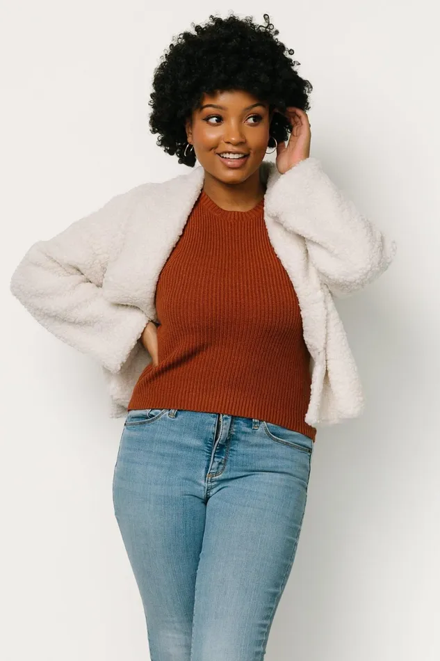 Women Outerwear Baltic Born Crest Sherpa Jacket Off White Women Outerwear Baltic Born Crest Sherpa Jacket Off White
