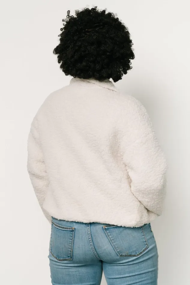Women Outerwear Baltic Born Crest Sherpa Jacket Off White Women Outerwear Baltic Born Crest Sherpa Jacket Off White