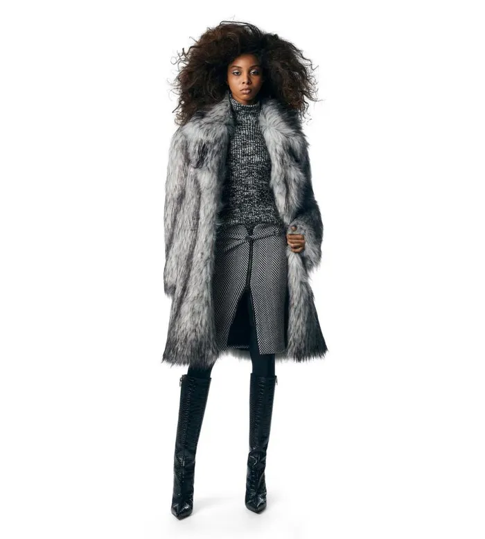 Women Outerwear Tom Ford Faux Fur Coat White Grey Women Outerwear Tom Ford Faux Fur Coat White Grey