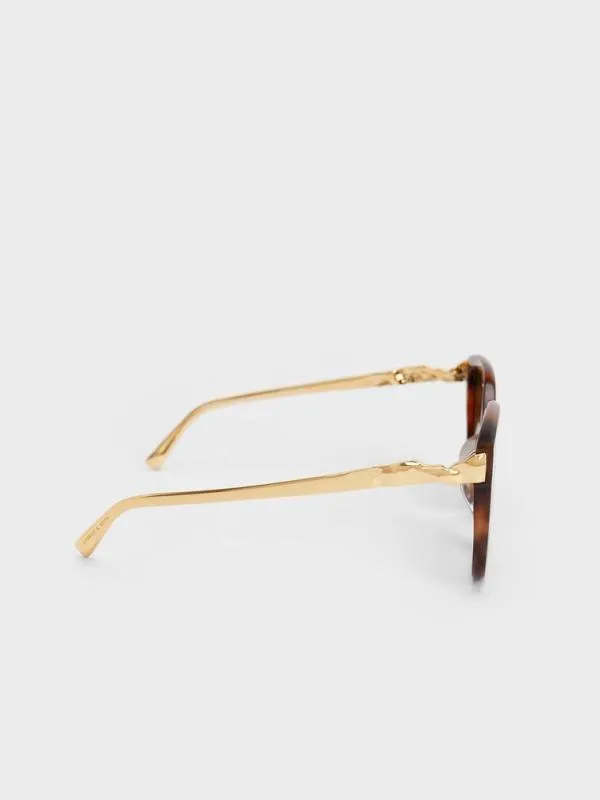 Women Oversized Square Acetate Sunglasses 8211 T Shell CHARLES and KEITH Square
